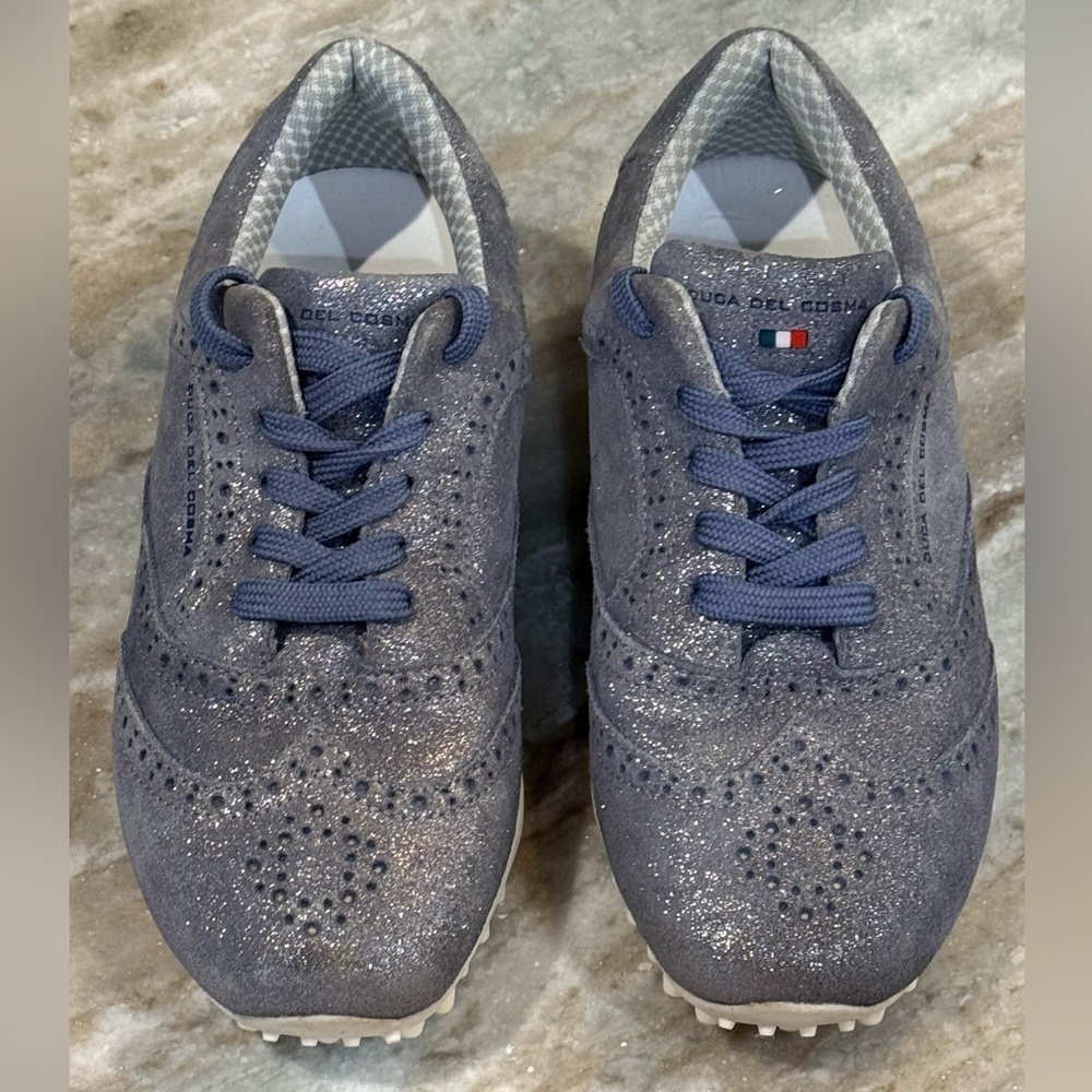 Women’s DUCA DEL COSMA Rhapsody navy sparkling Spikeless golf shoes- Size US 7 - Picture 2 of 11